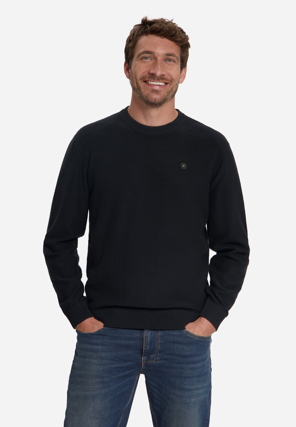 Crew Neck Jumper | Black