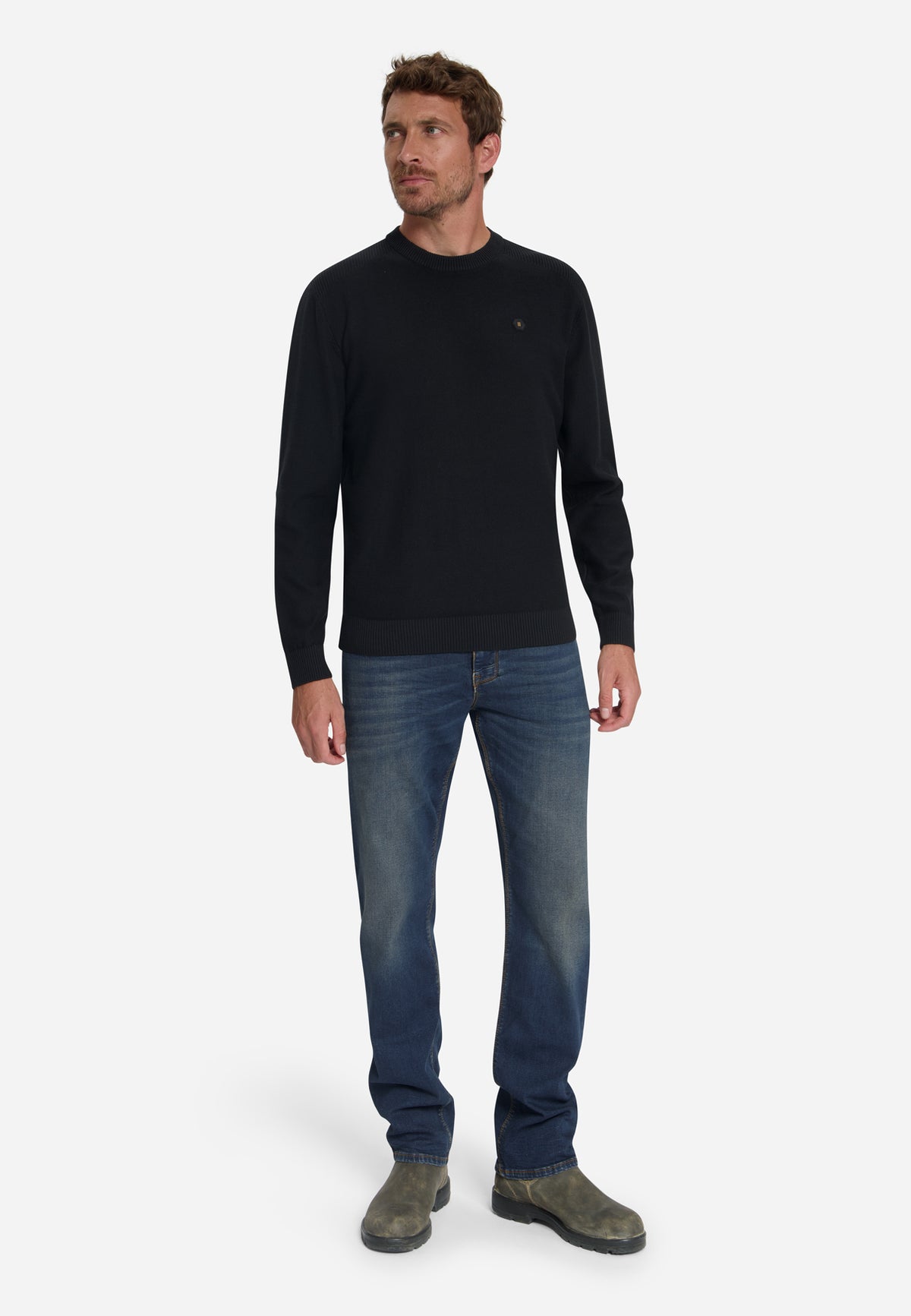Crew Neck Jumper | Black