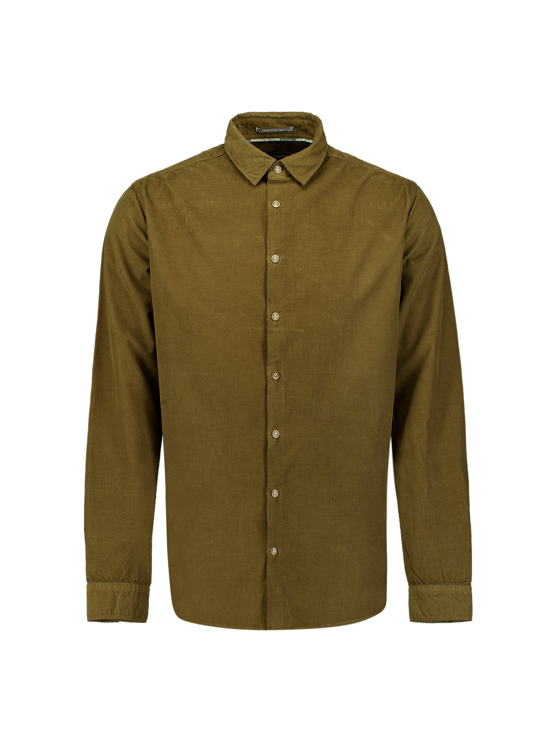 Chemise en velours côtelé fin | Moss