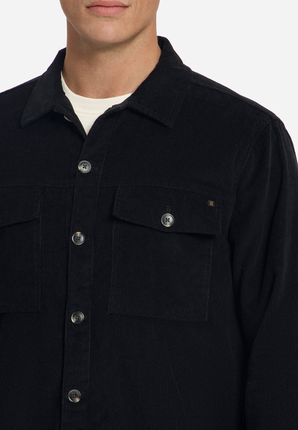 Overshirt en velours côtelé | Noir
