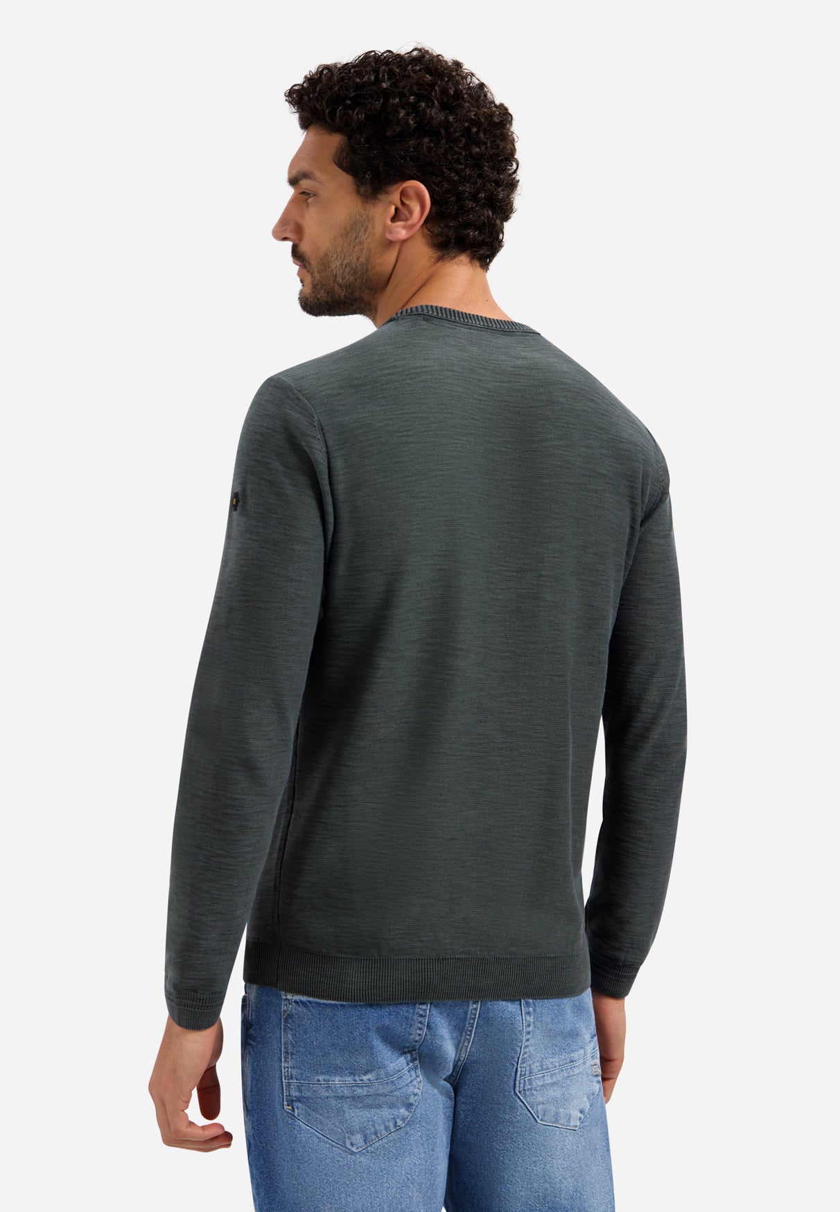 Timeless Basics Stone Washed Jumper | Dark Steel