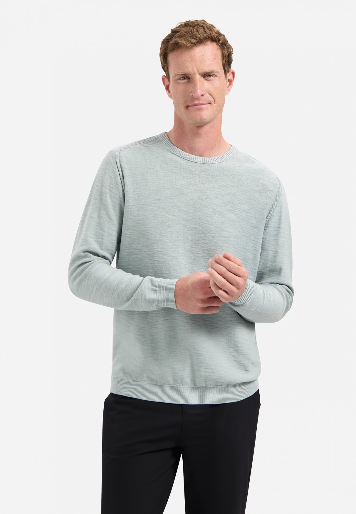 Timeless Basics Stone Washed Jumper | Dusty Blue