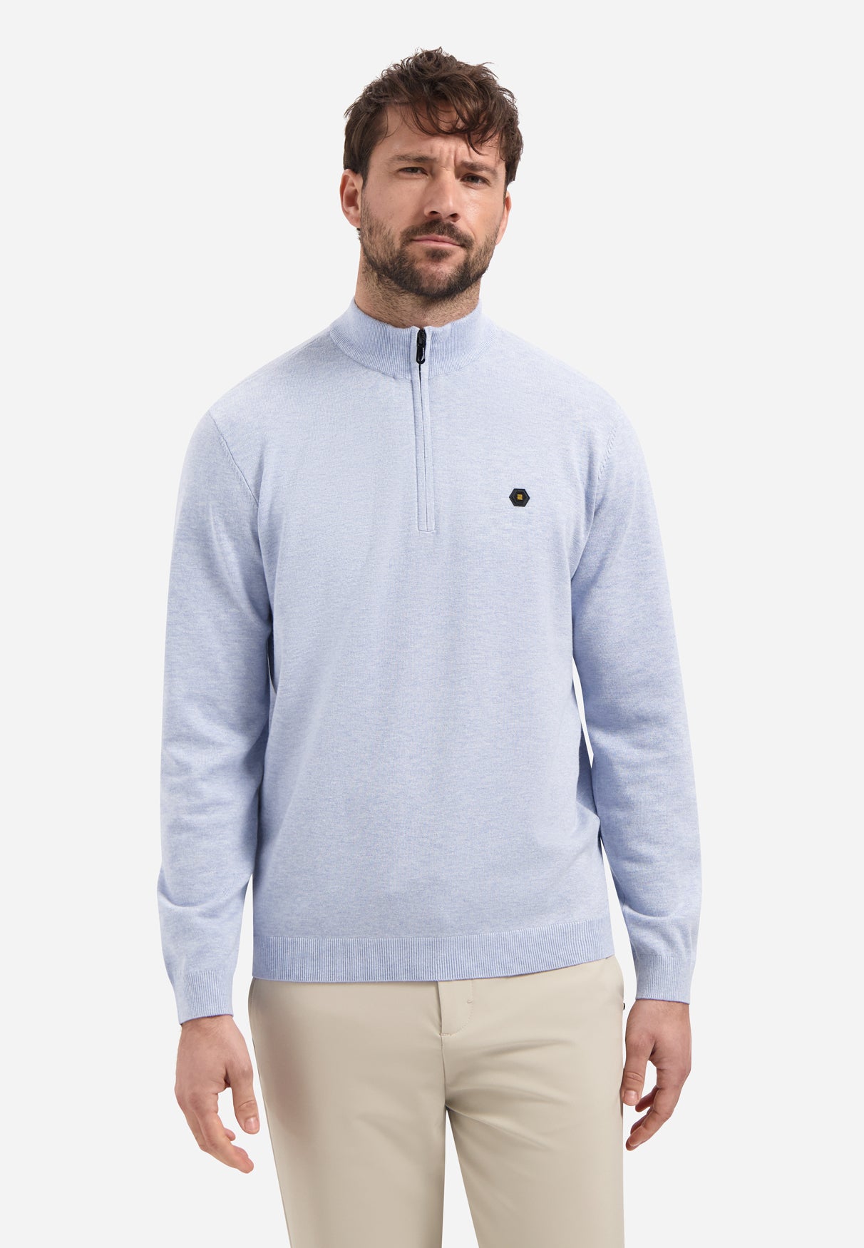 Pull demi-zip Timeless Basics | Blue