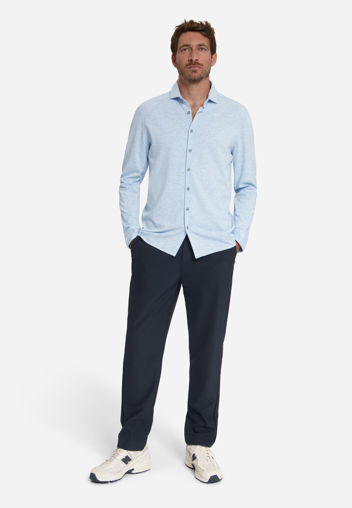 Chemise en jersey Timeless Basics | Dusty Blue