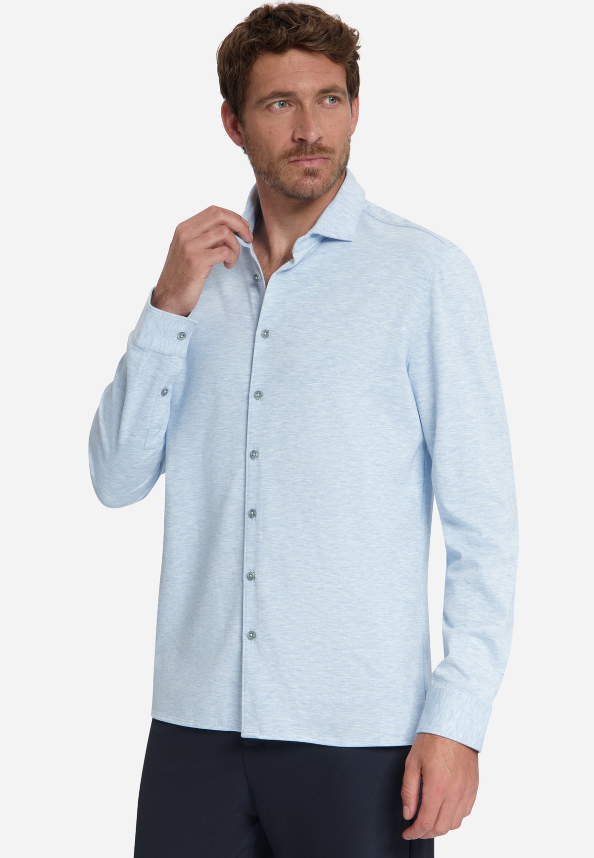 Chemise en jersey Timeless Basics | Dusty Blue
