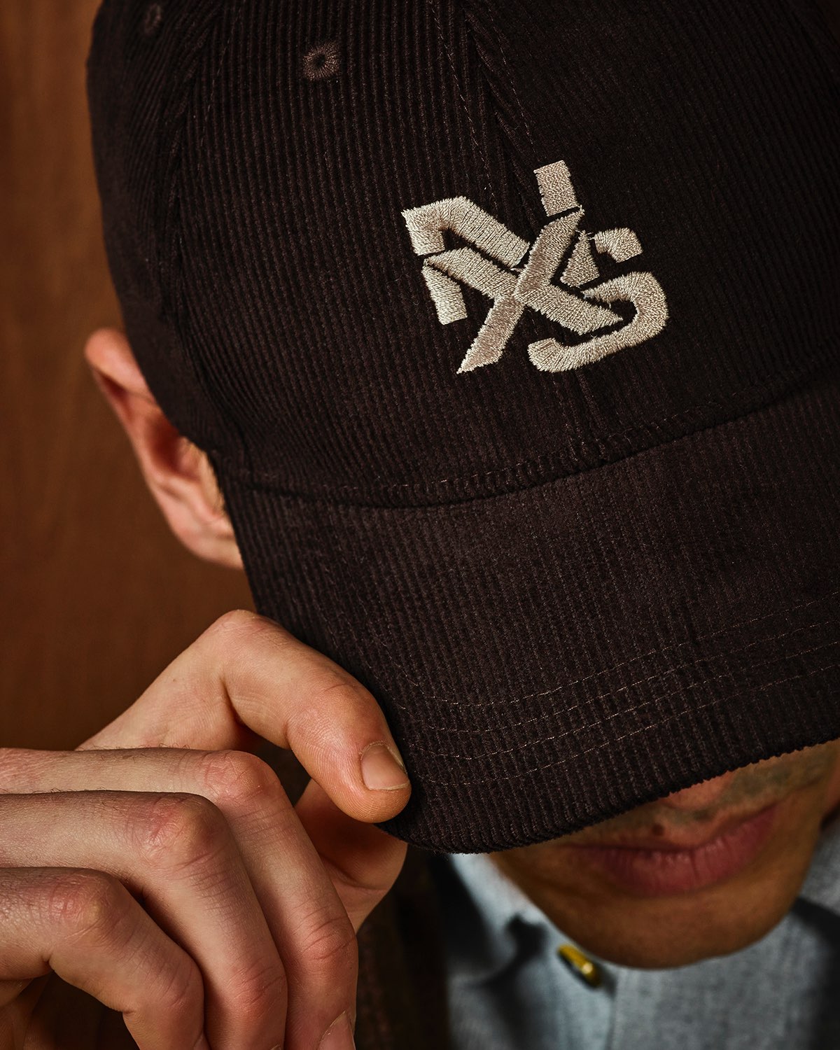 Casquette en velours côtelé | Marron foncé